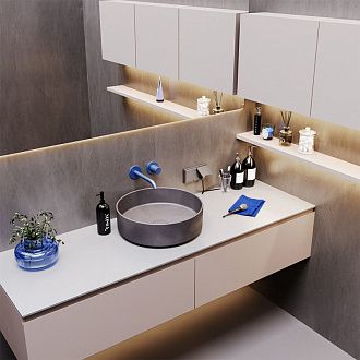 Розетка встраиваемая Voltum S70 с заземлением, защитными шторками и крышкой 16А, шелк пластик Soft touch VLS040304