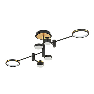 Светильник 120*40*29 см, LED 40W, 3000 / 6000K, Черный, Золото LED4U L3120-6
