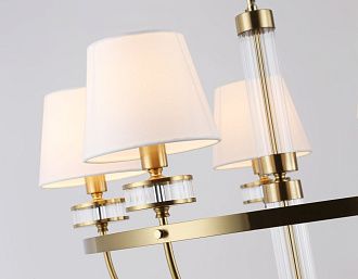 Подвесная люстра с абажурами **99- см, 5*E14*40W, K, Ambrella Light High Light LH71251, латунь