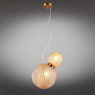 Подвесной светильник 30*25*50-150 см, 2*E27, 40W, Aployt Patunia APL.301.16.02, бронзовый