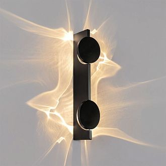 Настенный светильник 40 см, 10W, 3000K, Loft IT Flame 10452/2W Black sand, черный
