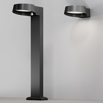 Садово-парковый светильник 23,8*16,2*65 см, LED, 12W, 3000К, Maytoni SHARE O443FL-L12GF3K серый