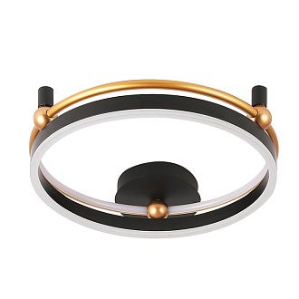 Светильник потолочный 47*10 см, LED*48W 3000-6300K Черный/Золото Crystal Lux FERNANDO PL48W LED BLACK/GOLD