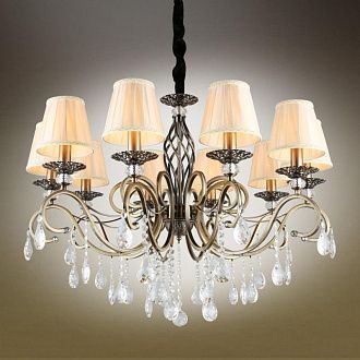 Подвесная люстра 85*64-115 см, 10*E14, 40W, Omnilux Omnilux 791 OML-79113-10, бронзовый