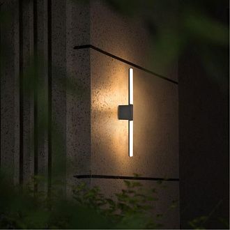 Настенный светильник 10*8*55 см, 2*LED*6W 4000K Arte Lamp Calamaro A5191AL-2BK черный