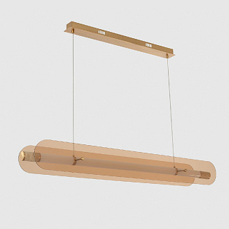 Подвесной светильник 109 см, 70W, 4000K, Crystal Lux AMARILLO SP70W LED BRASS, латунь