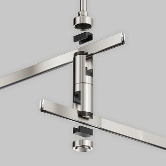 Комплектующие для трековой системы  TRA158C-D1-PT 4,5*2,9*-40,6 см, *Maytoni technical Accessories for tracks Flarity TRA158C-D1-PT, Платина