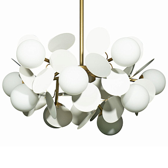 Подвесная люстра Loft IT Matisse 10008/10 white, диаметр 67 см, золото-белый