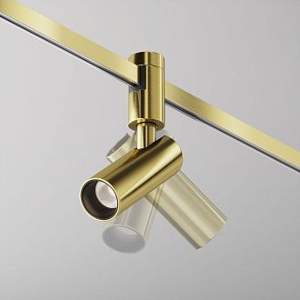Трековый светильник  TR144-1-12W4K-W-BS *5,5*-20,3 см, *LED*12W, 4000K, Maytoni technical FLARITY TR144-1-12W4K-W-BS, Латунь