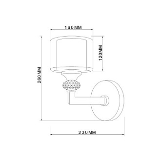 Бра 23*16*26 см, 1*E27 золото Vele Luce Lotus VL1054W01