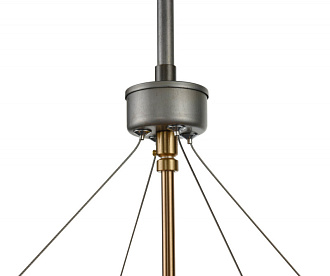 Подвесная люстра  57*182 см, 5*E14 никель, античная латунь Vele Luce Stradivario VL4104P05