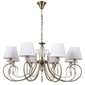 Люстра 85*85*96 см, 8*E14 Gerhort G11097/8AB WT, Античная бронза;Прозрачный
