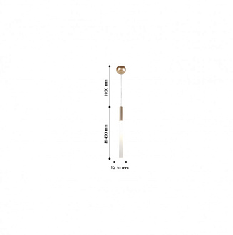 Подвес Favourite Tibia 2217-1P, D30*H450/1500, золото