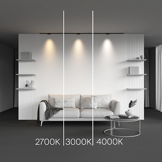 Трековый магнитный светильник 15 см, 5W, 2700K, Maytoni Points TR193-1-5W2.7K-M-B, черный