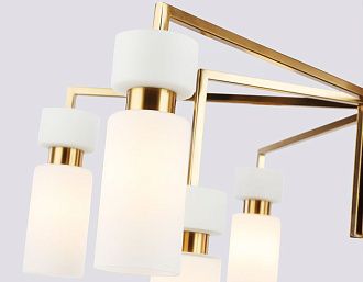 Люстра на штанге **18-44 см, 9*E14*40W, K, Ambrella Light High Light LH56128, латунь