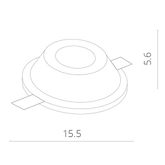 Светильник встраиваемый гипс Arte-Lamp INVISIBLE A9215PL-1WH,белый, вр 16 см