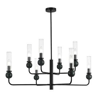 Люстра на штанге 65,5*151 см, 8*E14*40W, ST-Luce Medea SL1244.403.08, черный