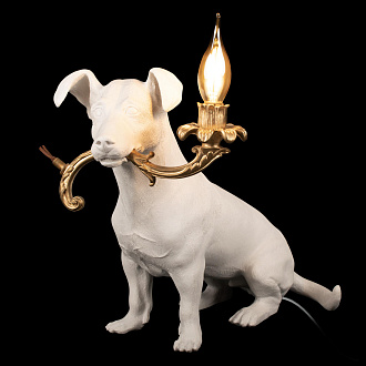 Настольная лампа 42*34*25 см, 1*E14*40W LOFT IT Dog 10312 White белый