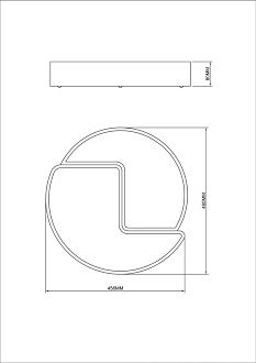 Светильник *48*-8 см, *LED*52W, Freya Пазл / Puzzle FR6093CL-L48W, Белый