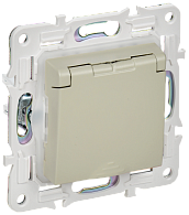 SKANDY Розетка з/к/ш кр. 16А IP44 SK-R11B беж. IEK, SK-R16-16-44-K10