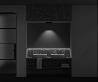 Светильник 22 см, 12W, 3000K, Maytoni Points TR082-1-12W3K-M-B, черный