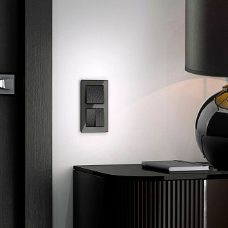 W1210008 Выключатель одноклавишный, hammer черный Werkel, 4690389161971