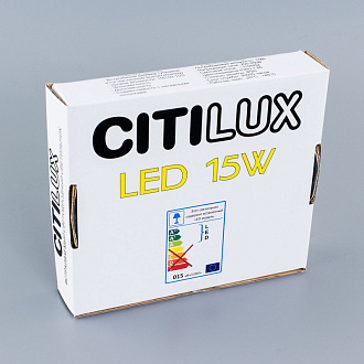 Светильник, 14 см, 15W, 4000К, белый, дневной свет, Citilux Омега CLD50R150N, встраиваемый светодиодный