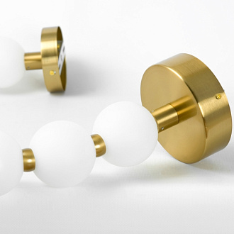 Линейно-подвесной светильник 210 см, 51W, 3000K, Lussole LSP-7300, матовое золото