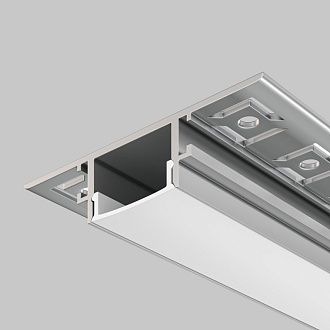 Алюминиевый профиль  Встраиваемый 2000*61*14 мм для светодиодной ленты Maytoni Led strip Серебро ALM-6114-S-2M