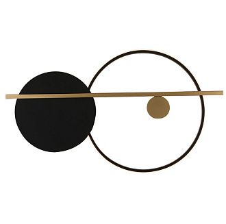 Настенный светодиодный светильник Inodesign Round Black 44.4680