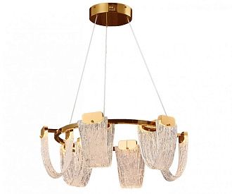 Подвесная люстра 60 см, 30W, 3000K, Kink Light Иста 08065-60,36, латунь