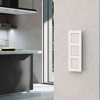 W0032961 Рамка на 3 поста Slab, белый софт Werkel, 4690389193439