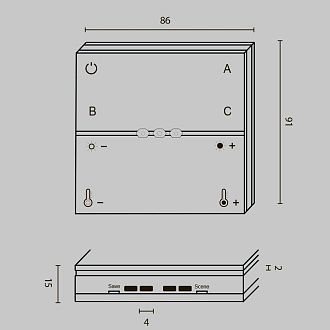 Беспроводная панель управления ZIGBEE Maytoni DRC035-Z-8-W