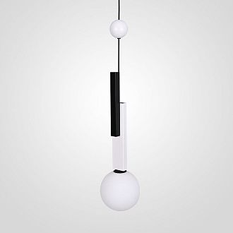 Подвесной светильник PANSY D18 White 18*18*200 см, 1*G9*60W, ImperiumLoft PANSY01, Чёрный, Белый