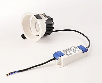 Встраиваемый светильник 9 см, 12W, 3000K, Italline IT02-029 white 3000K, белый, вр 8 см