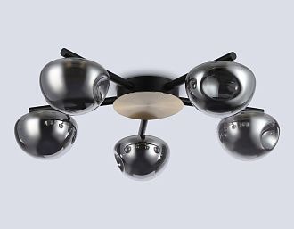 Потолочный светодиодный светильник **18- см, **W, 3000K, Ambrella Light High Light LH12009, черный, золото