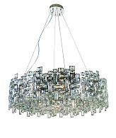 Люстра Ø800 x H200 (800), мм, 12*40W (480W), CHROME+CLEAR (Хром + Прозрачный Хрусталь) NewRgy 6055R/12A CHROME+CLEAR