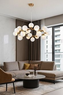 Подвесной светильник 80*30/110 см, 25*G9 MODESTYLE MS.6033.25 BS латунь