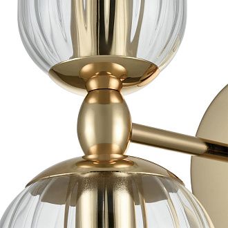Бра 10*32 см, 2*E14 Lumion KASSIA 6586/2W золото, прозрачный