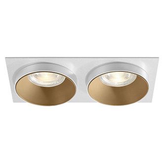 Встраиваемый светильник 18 см, Crystal Lux CLT 044C2 GO-WH-WH, белый-золото, вр 6,2*15 см