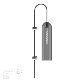 Настенное бра Odeon Light Vosti 4805/1W, никель/дымчатый