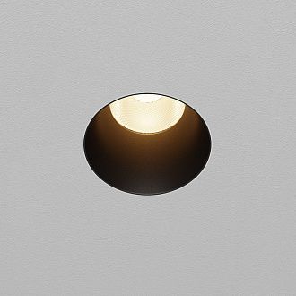 Встраиваемый светильник 10*11 см, вр 7 см, *LED*15W, 3000K, Maytoni Dip DL122-15W-3K-TRS-B, Черный