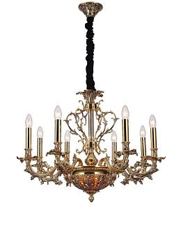 Люстра *74*97 см, 10*E14*40W, Lucia Tucci Firenze FIRENZE 1780.8.2 antique gold, золотой