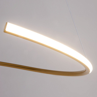 Подвесной светильник 60*60*325,7 см, LED, 31W, 3000К, Maytoni CURVE MOD242PL-L33BSK латунный