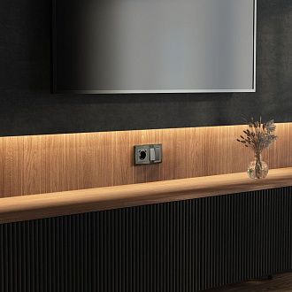 W0021208/ Рамка на 2 поста Diamant (черный) Werkel 4690389158810