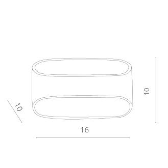 Бра 16*10 см, 3W, 3000K, Arte Lamp Maniglia A1428AP-1WH, белый