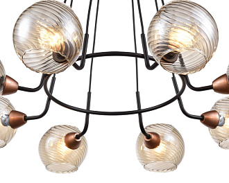 Подвесная люстра  78*95 см, 8*E14 черный, медь Vele Luce Imelda VL5832P08