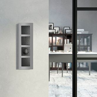 W1222008 Выключатель двухклавишный проходной, hammer черный Werkel, 4690389162473