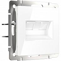 W1181101 Розетка двойная Ethernet RJ-45, белый Werkel, 4690389155376