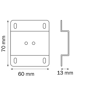 Планка крепежная к треку PRO для монтажа в натяжной потолок 7*6 см, Матовый Черный Lightstar Barra 505170